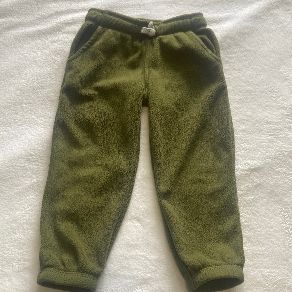 Baby Pull On Olive Fleece Joggers sz 2T